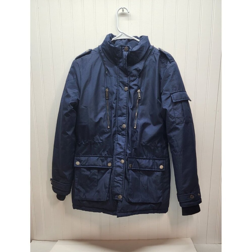 Wantdo Women's Ski Jacket/Winter Coat Navy with Faux Fur Trim Small